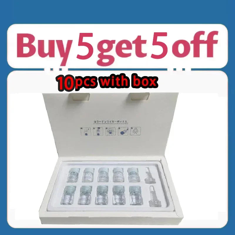 Korea Facial Hydrolyzed Silk Protein Collagen Thread Ball Serum Moisturiz Hydration Lifting Firm Fine Lines Essence SkinCare