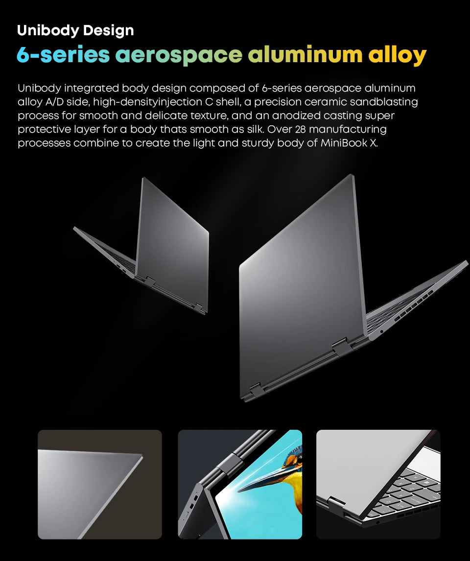 CHUWI MiniBook X N150 2-in-1 Laptop – 10.51" 360° Flip, 16GB RAM, 512GB SSD, WiFi 6