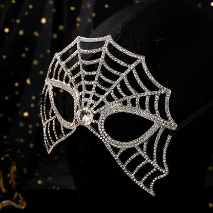 European and American Halloween Baroque Rhinestone Spider Alloy Mask Party Dance Sexy Jewellery Mask Accessories For Women
