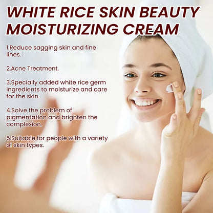 White Rice Whitening Cream Remove Dark Spots Fade Freckle Melanin Repair Product Anti Wrinkle Moisturizing Brighten Facial Care