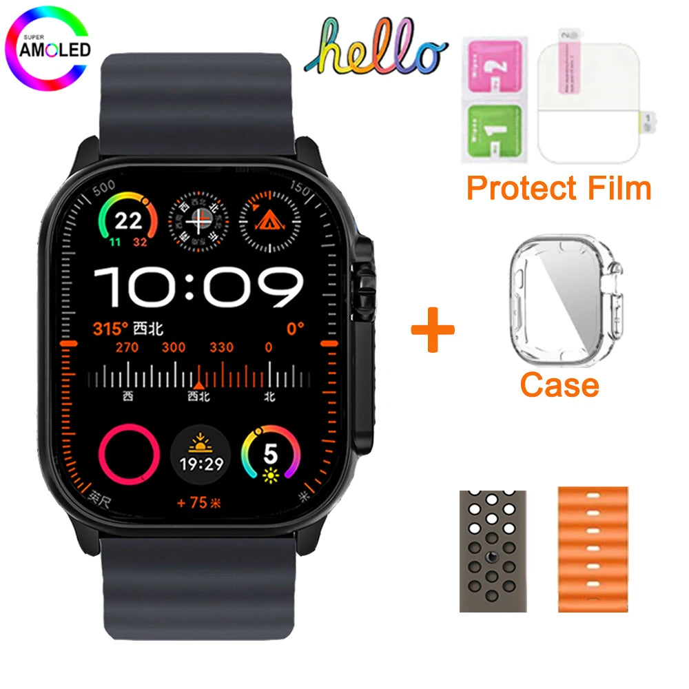 2025 Hello Watch 3 Plus Ultra Upgrade SmartWatch Original 49mm AMOLED 4G ROM NFC GPT Compass Photo Album Local Music Men Watch