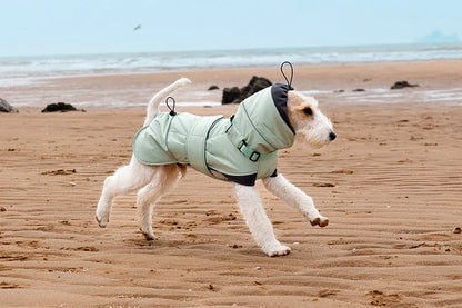 2025 New Pet Keeping Warm Clothes for Autumn Winter High Necked Dog Stormcoat With Reflective Tape Waterproof Dog Down Jacket