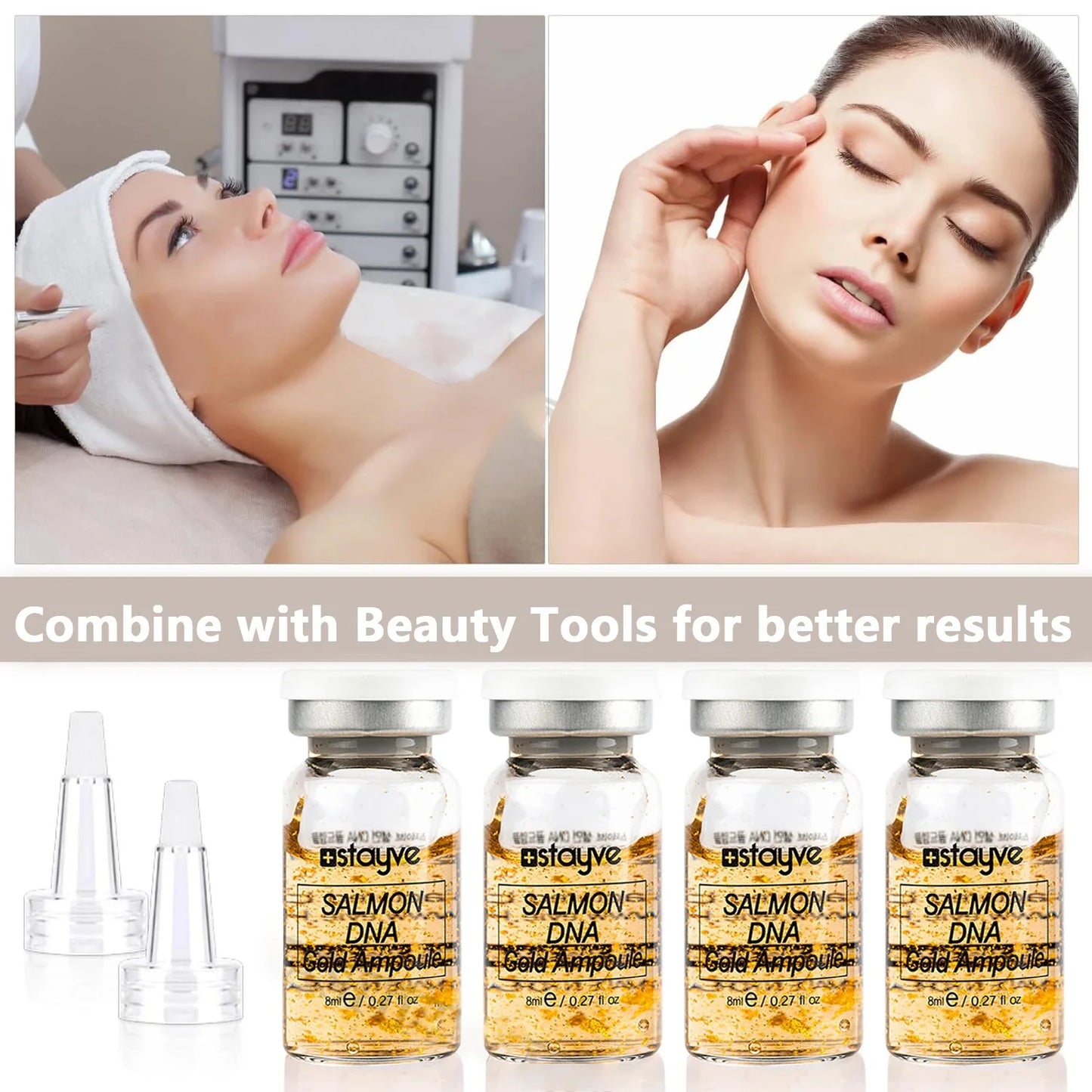 Stayve Salmon DNA Golden Ampoule Serum – Moisturising, Lifting & Firming Facial Care