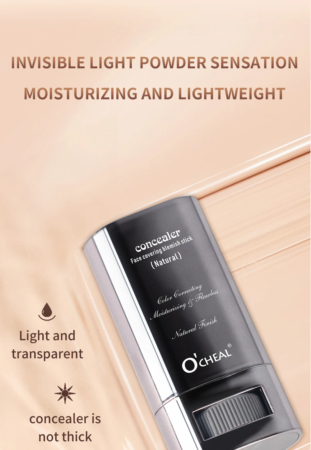 Ocheal Face Foundation Contour Stick Long-wear Lightweight Brighten Stick  Face Concealer Blemish Contouring Beauty Makeup