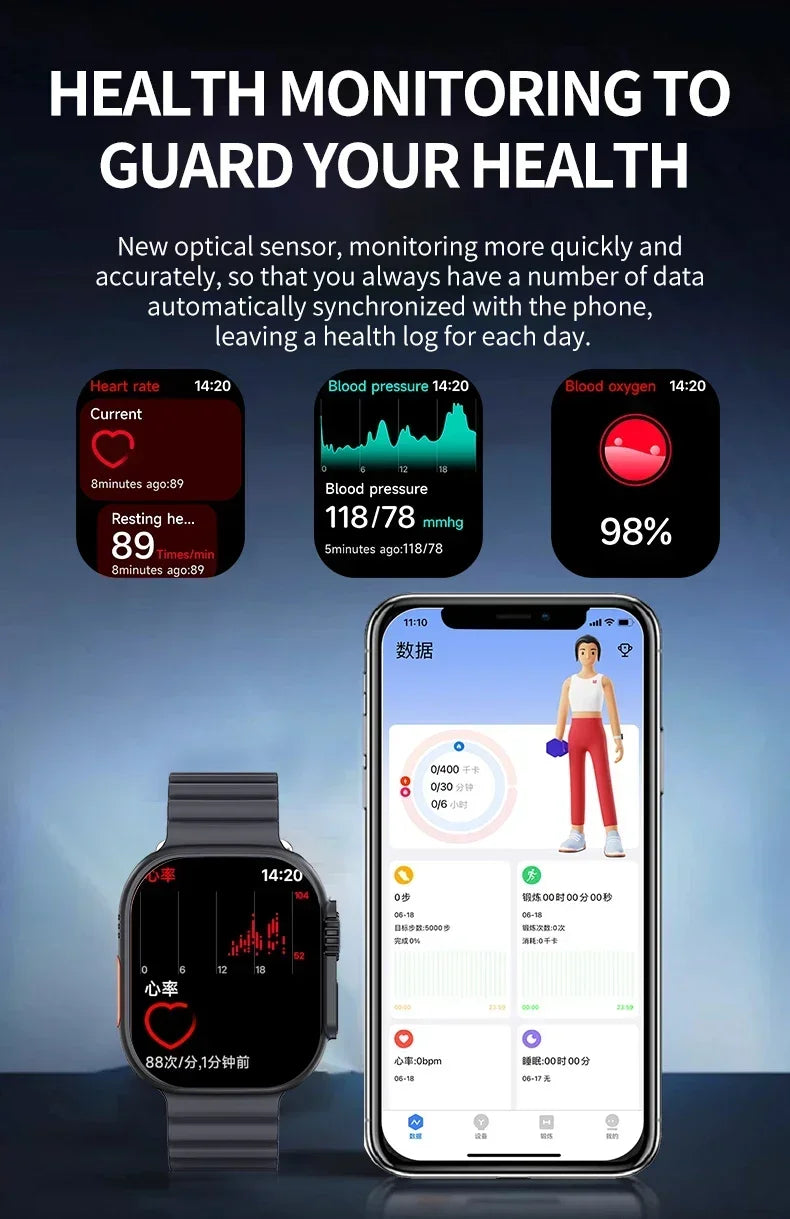 BW9 Pro Smartwatch - Independent SIM card calling, dual-core CPU, 2D graphics enhancement and an ultra-long 400mAh battery life