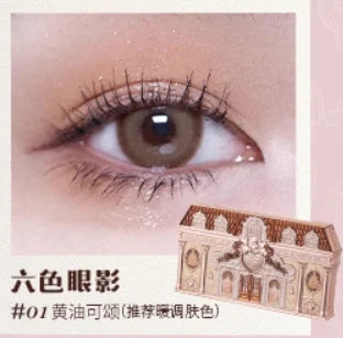 Flower Knows Swan Ballet Eyeshadow 6 Color Palette Matte Shimmer Glitter Mixed Long Lasting Eye Shadow Makeup Flowers Know