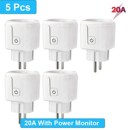 Smart Plug WiFi Socket EU 16A/20A Power Monitor Timing Function Tuya SmartLife APP Control Work with Alexa Google Home Alice