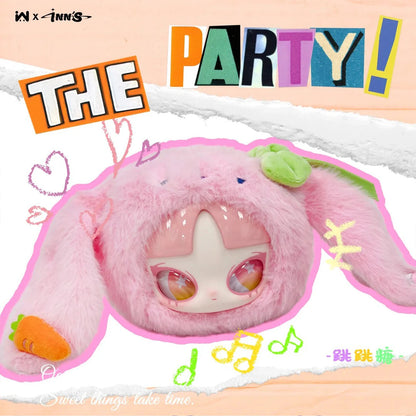 Inn The Party Series Plush Bag Pendant Blind Box Outdoor Soft Zipper Bag Cosmetics Wallet Cute Vinyl Plush Doll Girl Toys Gifts