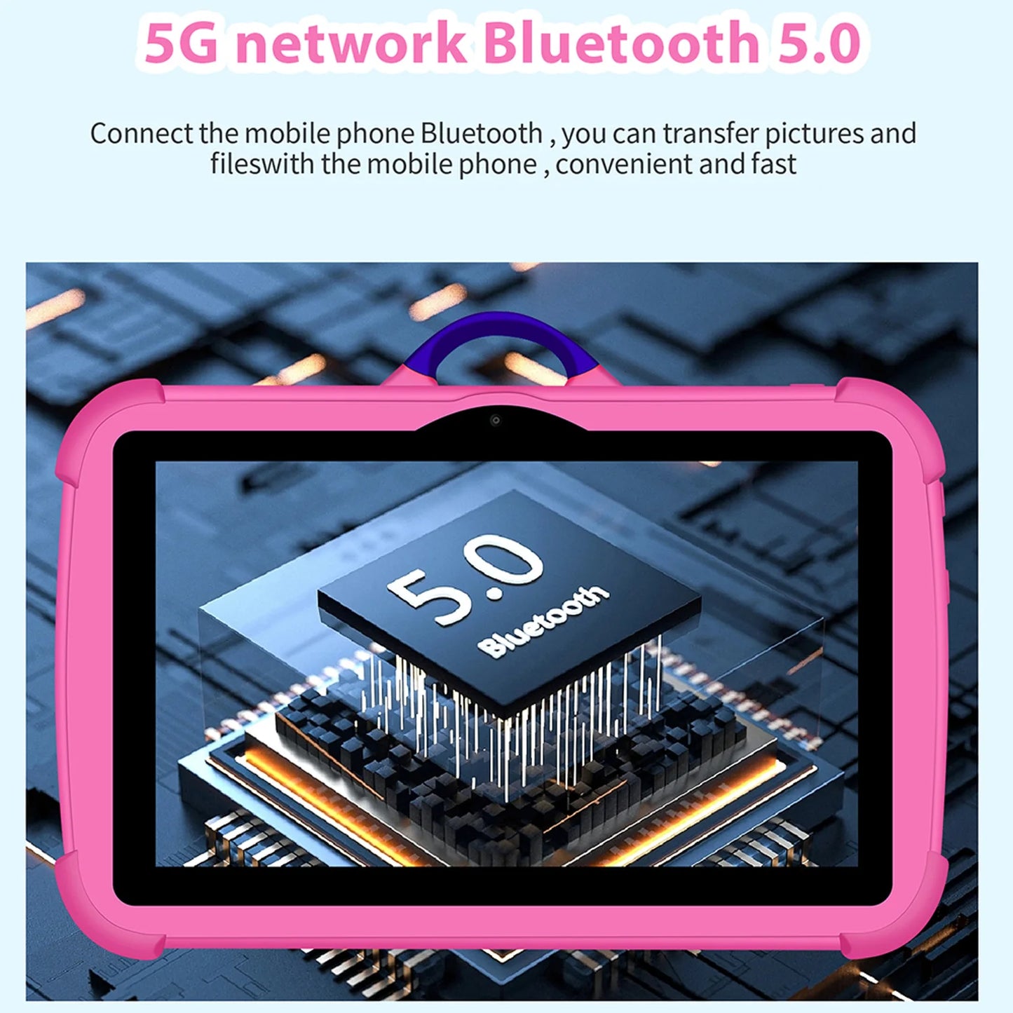 Kids Tablet 7 Inch Cartoon Pattern - Quad Core 4GB RAM 64GB ROM Android Learning Education Games Gift