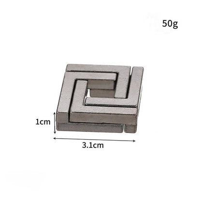 Classic IQ Metal Lock Puzzle – Brain Teaser Magic Baffling Game Toy for Kids & Adults