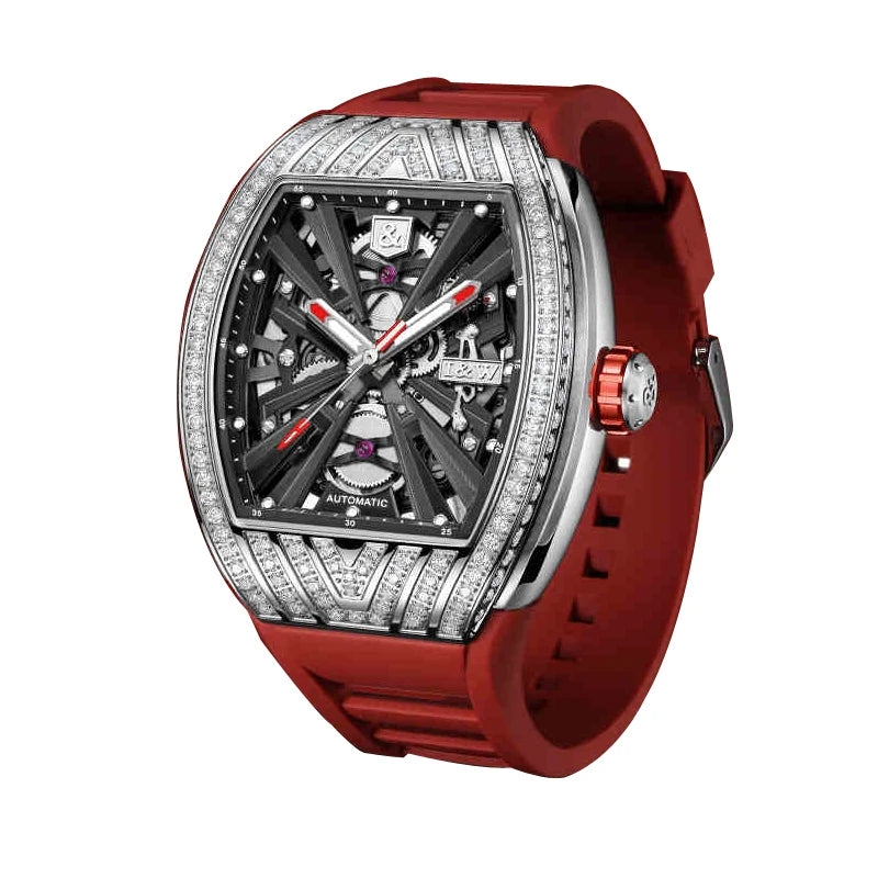 Carnival Brand IW High End Series Fashion Tonneau Dial Mechanical Watch Men 50M Waterproof Luxury Imported Movement Mens Watches