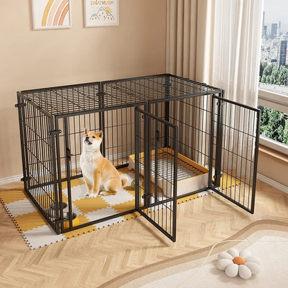 Pet Fence,Dog Cat,Indoor Small Dog,Prison Break Prevention,Dog Nest,Dogs Cage,Home Use,Extra Large,Thickened, Reinforced Cage