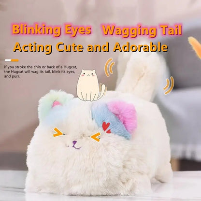Simulation Interactive Huggy Cat Dogs Realistic Electric Plush Speak Electronic Accompanied Pet Doll Toy Kids Birthday Gifts