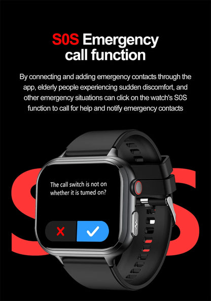 2025 Medical Grade ECG+PPG Smart Watch – Blood Sugar & Health Monitor