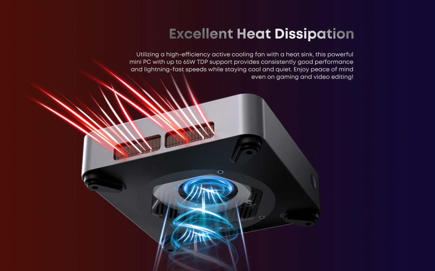 CHUWI AuBox Mini PC i9-13900HK 14 Cores 32GB DDR4 1TB SSD 16GB DDR5 512 SSD Windows 11 Pro WiFi 6 BT 5.2 Extend M.2 1T*2 Desktop