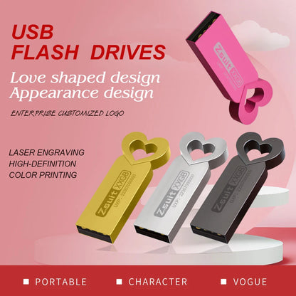Zsuit 10pcs/lot USB Flash Drives 128GB Pen drive High Speed Metal Pendrive 3.0 16GB 32GB 64GB Free LOGO Flash Memory Drive