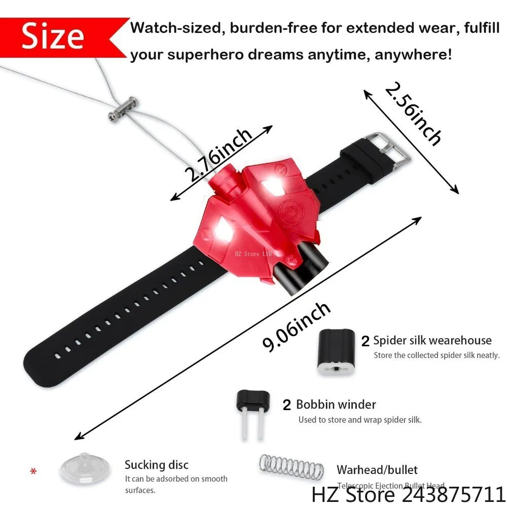 Spider Web Launcher with light String Shooters Toy Gadgets String Shooter Superhero Role-Play Cool Stuff Fun Toys Halloween Gift