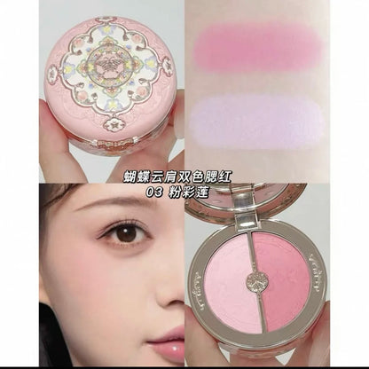 Flower Knows Powder Blusher Soft Matte Fog Cheek Blush Never Family Series   Relief Color Girl Natural Durable Naiwa Shop