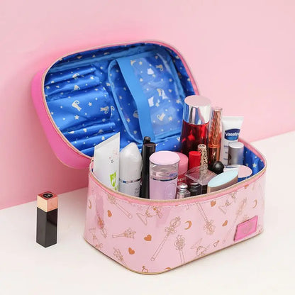 Sailor Moon Large Handheld Capacity Makeup Bag Storage Bag Travel Portable Waterproof Toiletry Bag Messenger Bag Shoulder Bag