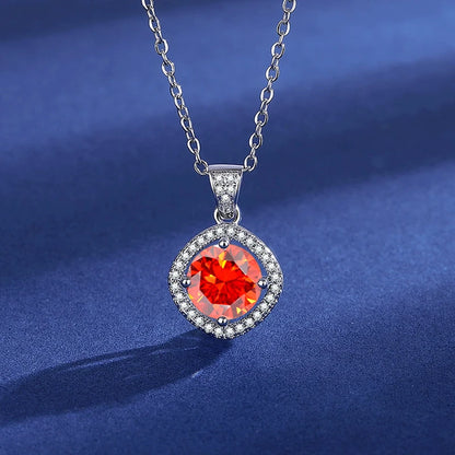 100% Real D Color 1 Carat Moissanite Pendant Necklace GRA Certificate for Women Wedding Bridal S925 Sterling Silver Fine Jewelry