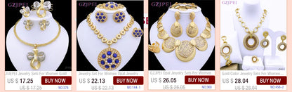 Gold Plated Choker Necklace & Earrings Set for Women – 3pcs