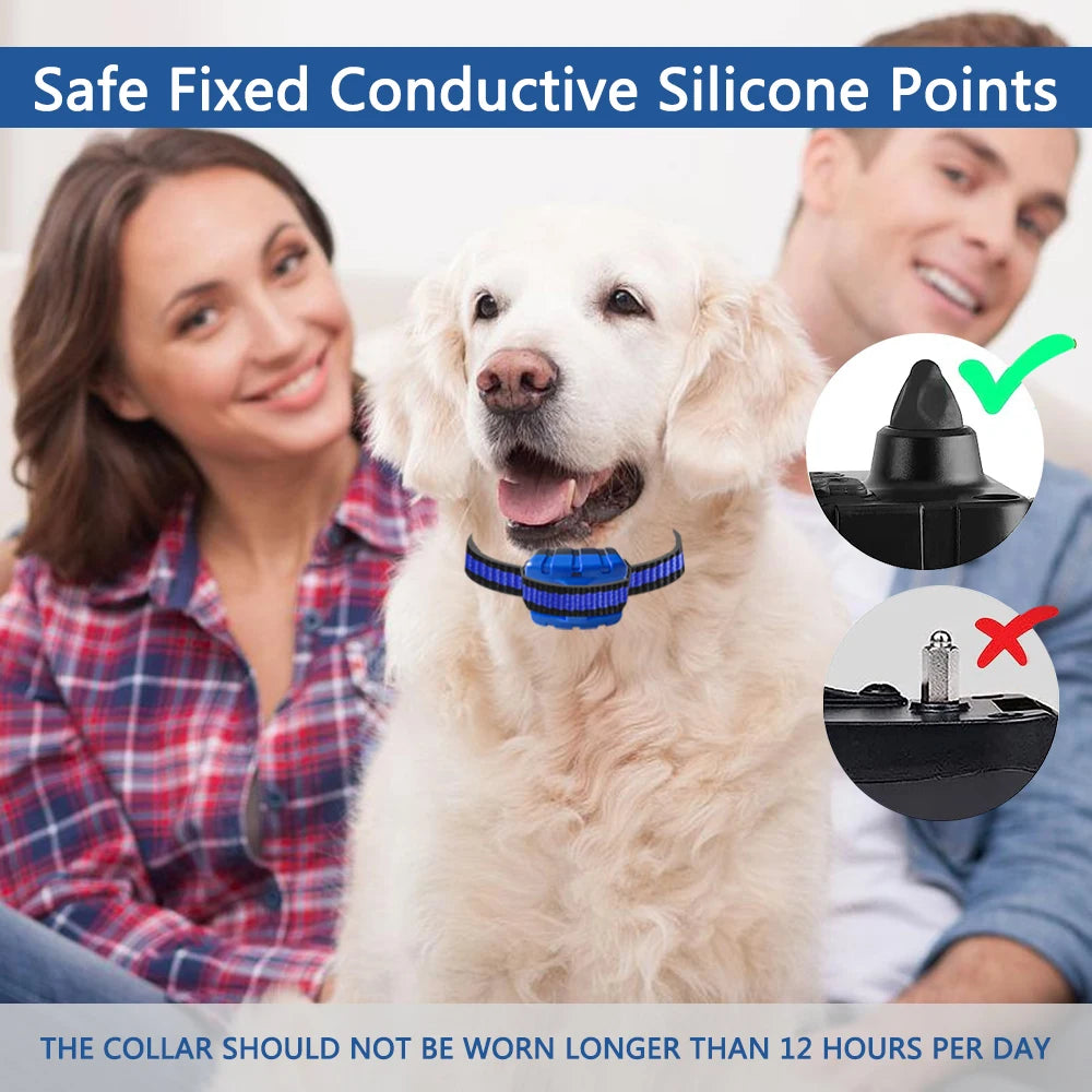 Dog Training Collar Waterproof Rechargeable Shock Collars for Dog with Remote Training Beep Vibration Shock, Electric Dog Collar