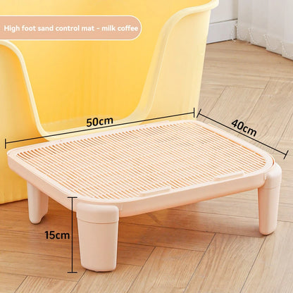 HOOPET Cats Litter Mat Anti-splashing Double Layer Pet Cat Litter Box Pet Washable Pads For Cats Durable Cleaning Mat Supplies