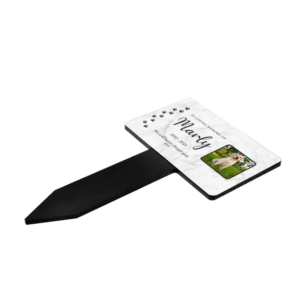 Personalised Pet Memorial Stake Acrylic Marker Grave Pet Gravestones Cat Dog Souvenirs Pet Loss Add Photo And Text Memorial Gift