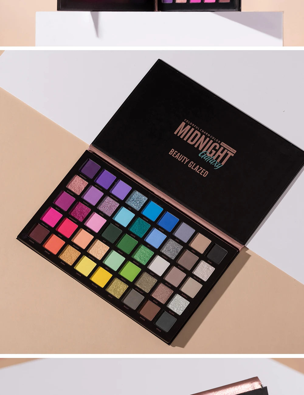 45 Color Eyeshadow Palette, Neon Glitter Matte Eyeshadow Natural Nude,Highly Pigmented Nude Warm Color Tone,Colorful Makeup