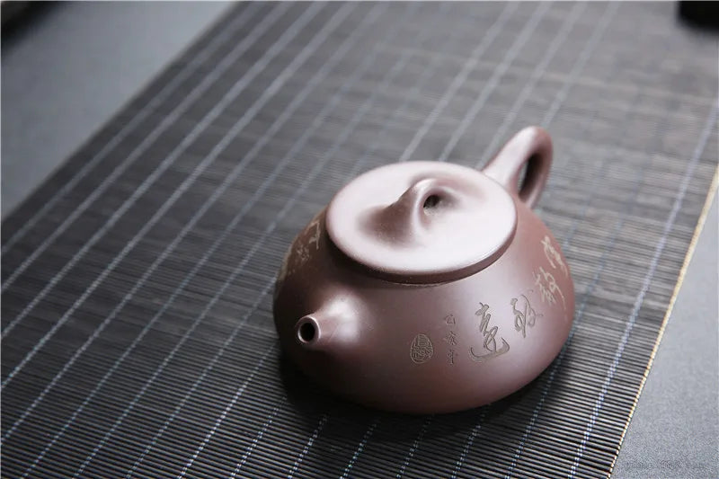 Yixing Original Mine Purple Clay Pot Traditional Pattern Purple Clay Teapot Handmade Pot Kung Fu Tea Set 185ml