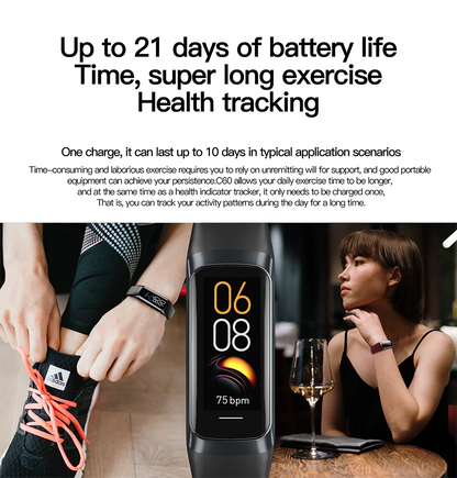 LIGE Amoled Smart Watch Men 2023 Smart Band Women Heart Rate Blood Smartwartch Waterproof Smart Bracelet Sport Fitness Tracker