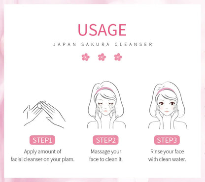 LAIKOU Sakura Facial Cleanser 50g – Deep Cleansing, Brightening & Moisturising