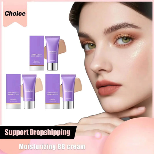 BB Cream Foundation Perfect Cover Concealer Waterproof Hyaluronic Acid Color Correcting CC Cream Brightening Base Makeup Primer