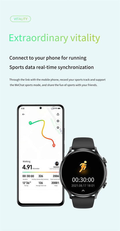 2026 AMOLED HD Smartwatch – GPS, Bluetooth Call, IP68 for Android & iOS