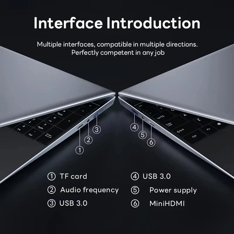New Portable notebook 14.1" intel core i9-8950HK gaming laptops computer 16GB DDR4 1TB/2TB SSD Windows 11 Office studies pc