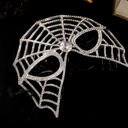 European and American Halloween Baroque Rhinestone Spider Alloy Mask Party Dance Sexy Jewellery Mask Accessories For Women