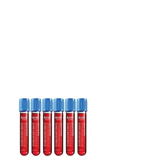 six blood sample tubes for dna testing