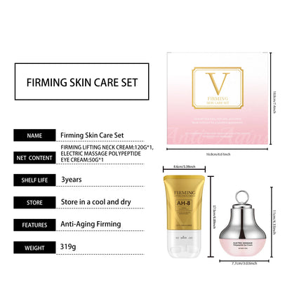 AH-8 Neck Eye Care Set Electric Massage Eye Cream Neck Firming Lotion Smooth Fine Lines Moisturize Tighten Revitalizing Skincare