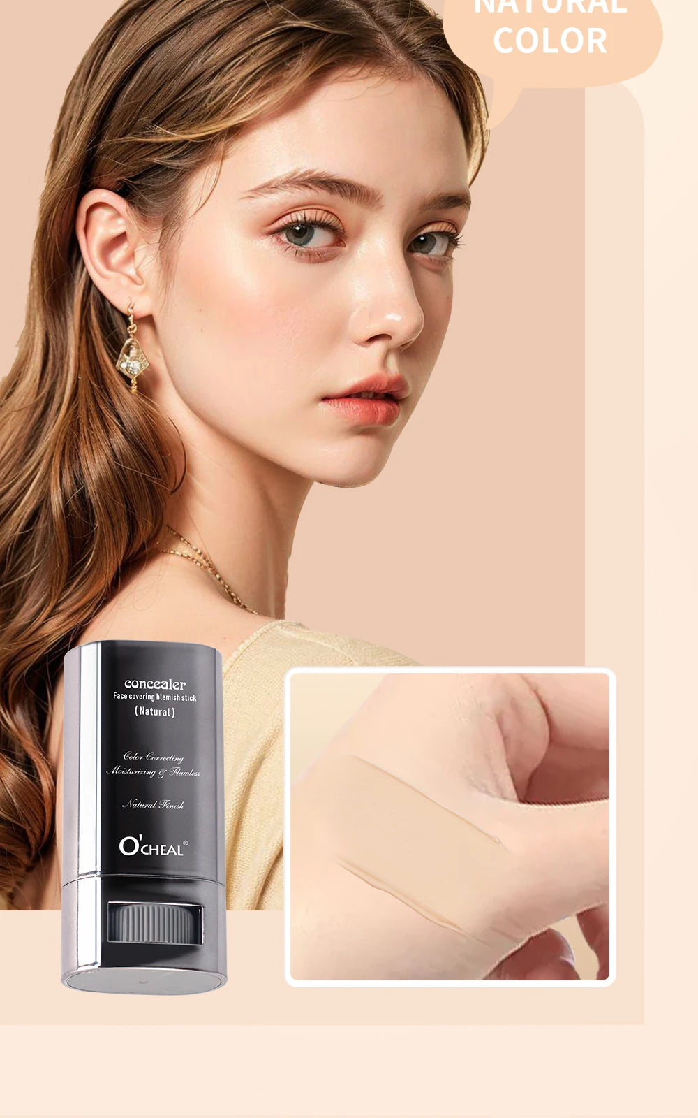 Ocheal Face Foundation Contour Stick Long-wear Lightweight Brighten Stick  Face Concealer Blemish Contouring Beauty Makeup