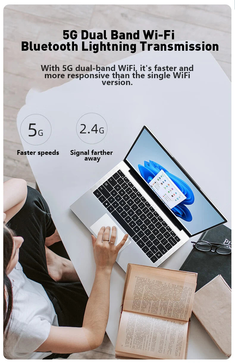 Laptop Computer Windows 11 Pro Intel i7-8650U 2025 Notebook PC Gamer 32GB DDR4 1TB 2TB SSD 1920*1080 Office Study Computer PC
