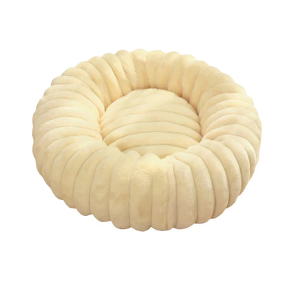 40-70cm Round Pet Bed for Dog Bed Super Soft Cat Bed Long Plush Dog House for Medium Dog House Winter Warm Sleeping