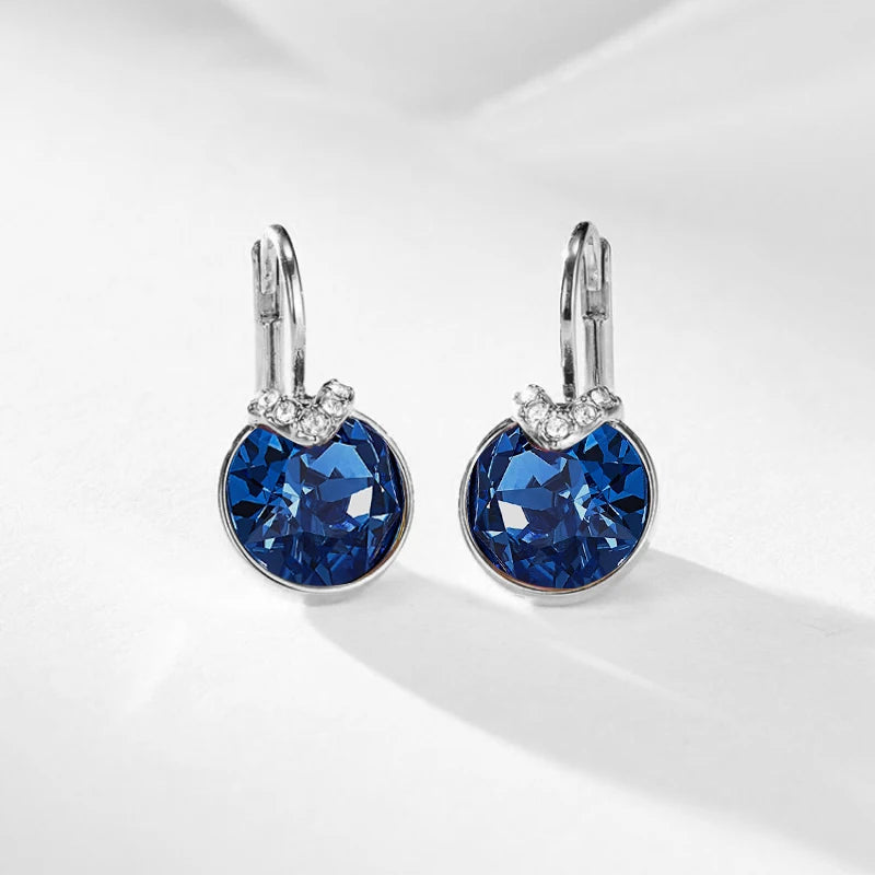 Fashion Small Bella Boucle D'oreille Femme made with Crystal from Austria for Women Wedding Party Jewelery Accessory Bijoux Gift