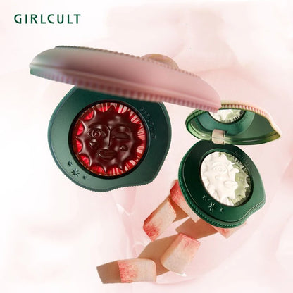 Girlcult Cute Makeup Korean Blush Contour And Highlighter Palette Matte Lasting Blusher Cream,Lightweight & Smooth Finish