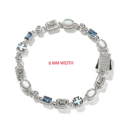 UWIN Iced Out Multi Gemstone Necklaces for Women Men Mixed Shape Colorful Gems Collection Necklace Fashion Hip Hop Jewelry