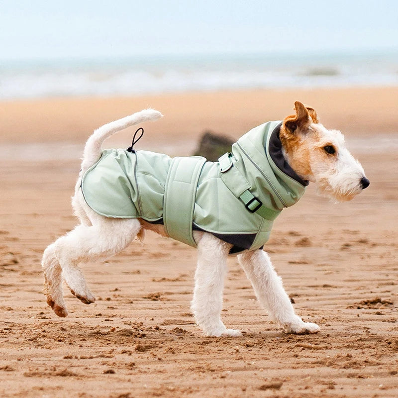 2025 New Pet Keeping Warm Clothes for Autumn Winter High Necked Dog Stormcoat With Reflective Tape Waterproof Dog Down Jacket