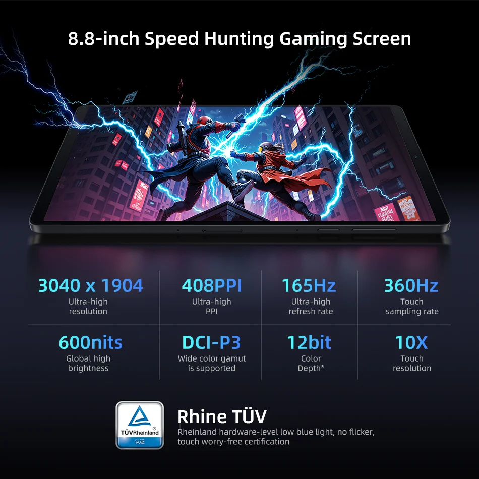 Lenovo Legion Y700 2025 Gaming Tablet – 8.8" 165Hz, Snapdragon 8 Elite, 7600mAh