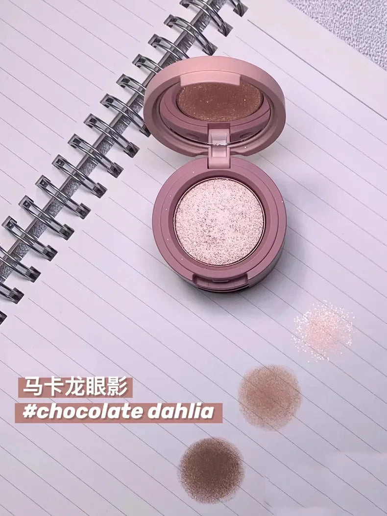 Macaron Three-layer Eyeshadow New Pearlescent Matte Flash Contouring Earth Tone Band Mirror Nose Profile 3-in-1 Makeup Palette