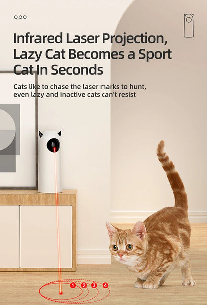 Cat Laser Toy Automatic Rechargeable Motion Random Activated Interactive Cat Toys for Indoor Cats/Dog/Kittne Slow and Fast Mode