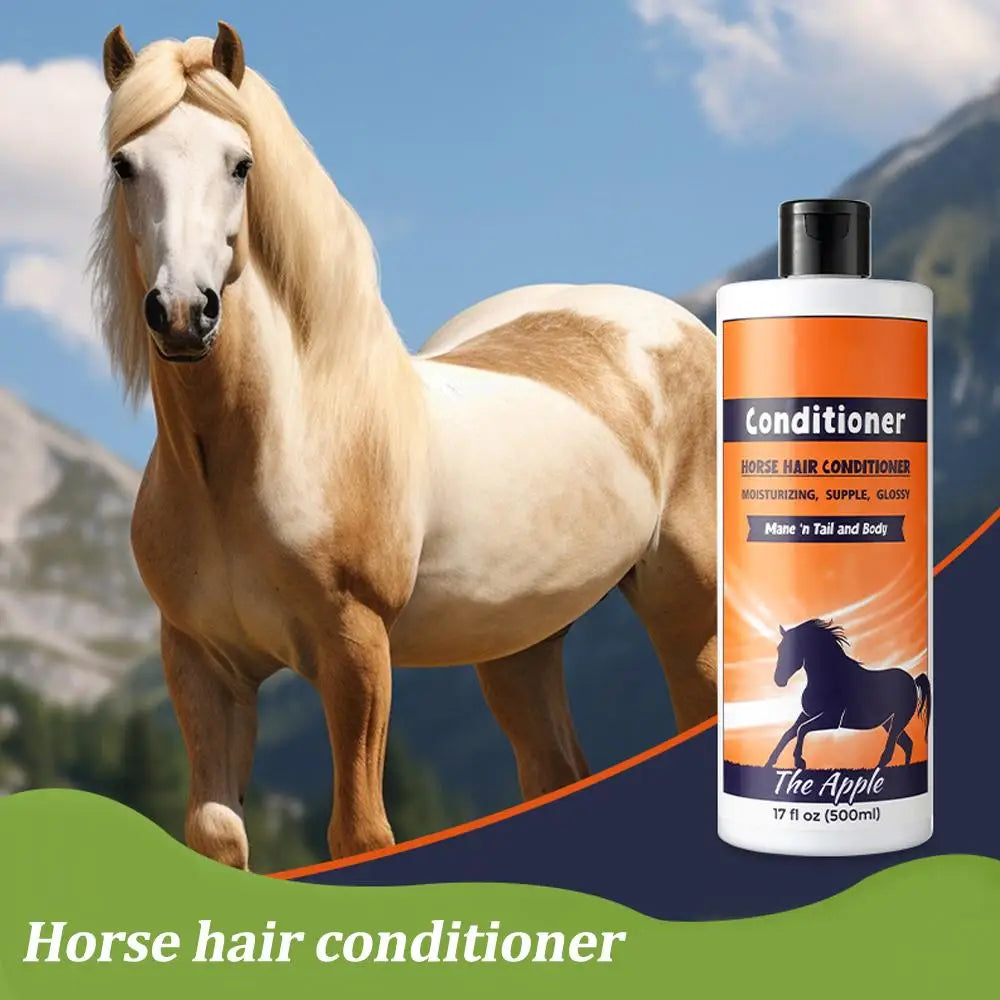 Mane And Tail Shampoo 500ml Deep Nourishing Mane And Horse Cleanser Conditioner Supplies Shower Detangler Gel Grooming Coat W8K3