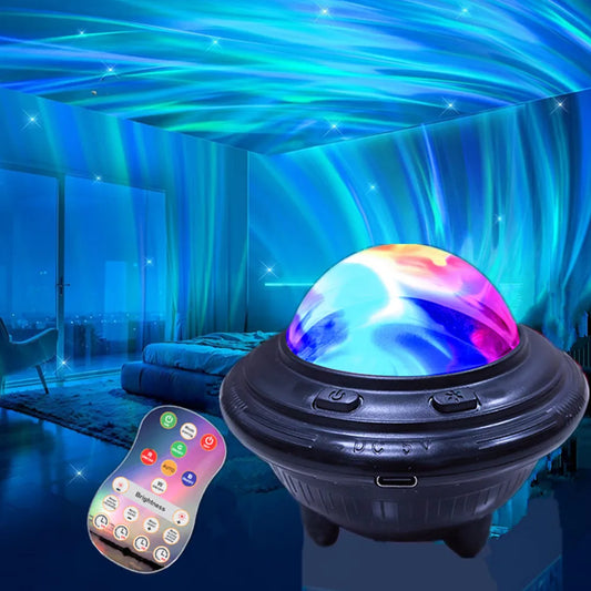 Aurora and star projector, night lights projector, multi-color remote control, dreamy Northern Lights ambient lights